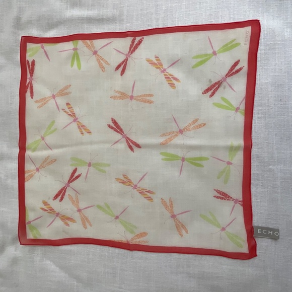 Echo Silk Chiffon Butterfly Square Scarf 19”x21” - Picture 3 of 8